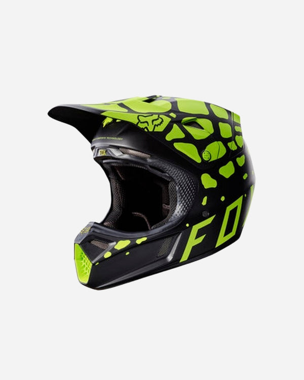 Fox Racing V3 Grav Helmet - Black/Yellow