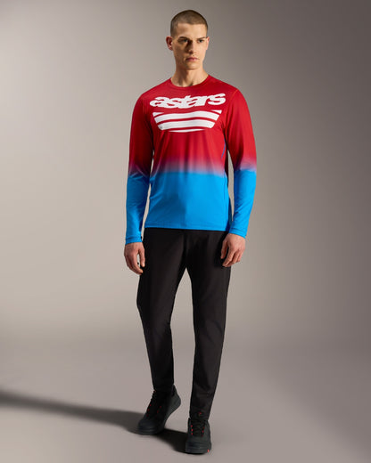 Maillot manches longues Alpinestars A-Dura Astars 2.0 - Rouge/Bleu vif