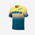 Maillot manches courtes Alpinestars A-Dura Astars 2.0 - Bleu/Vert/Jaune fluo