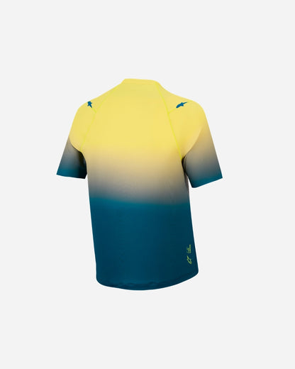 Alpinestars A-Dura Astars 2.0 Short Sleeve Jersey - Blue/Green/Yellow Fluo