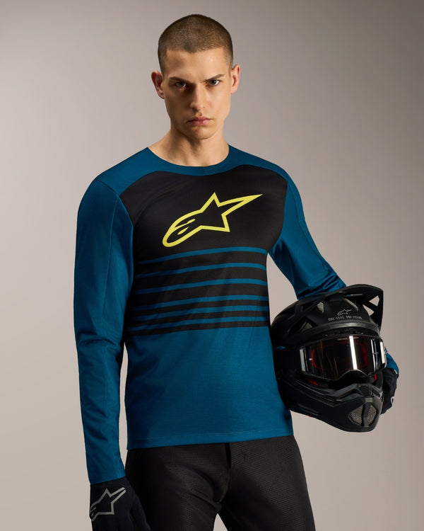 Alpinestars A-Dura Elite 2.0 Long Sleeve Jersey - Blue/Green