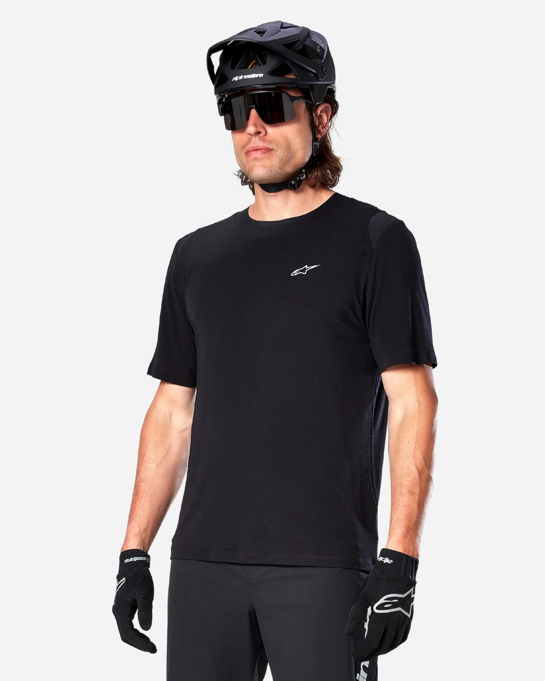 Maillot manches courtes Alpinestars  A-Dura Dri Wool - Noir