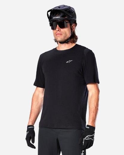 Maillot manches courtes Alpinestars  A-Dura Dri Wool - Noir
