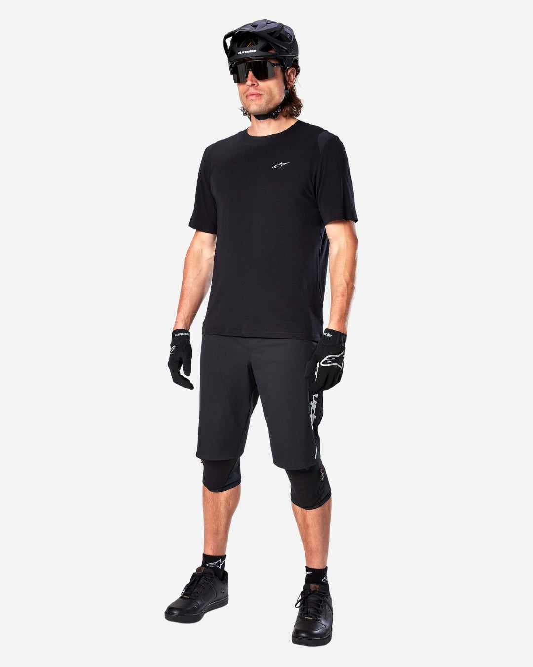 Maillot manches courtes Alpinestars  A-Dura Dri Wool - Noir