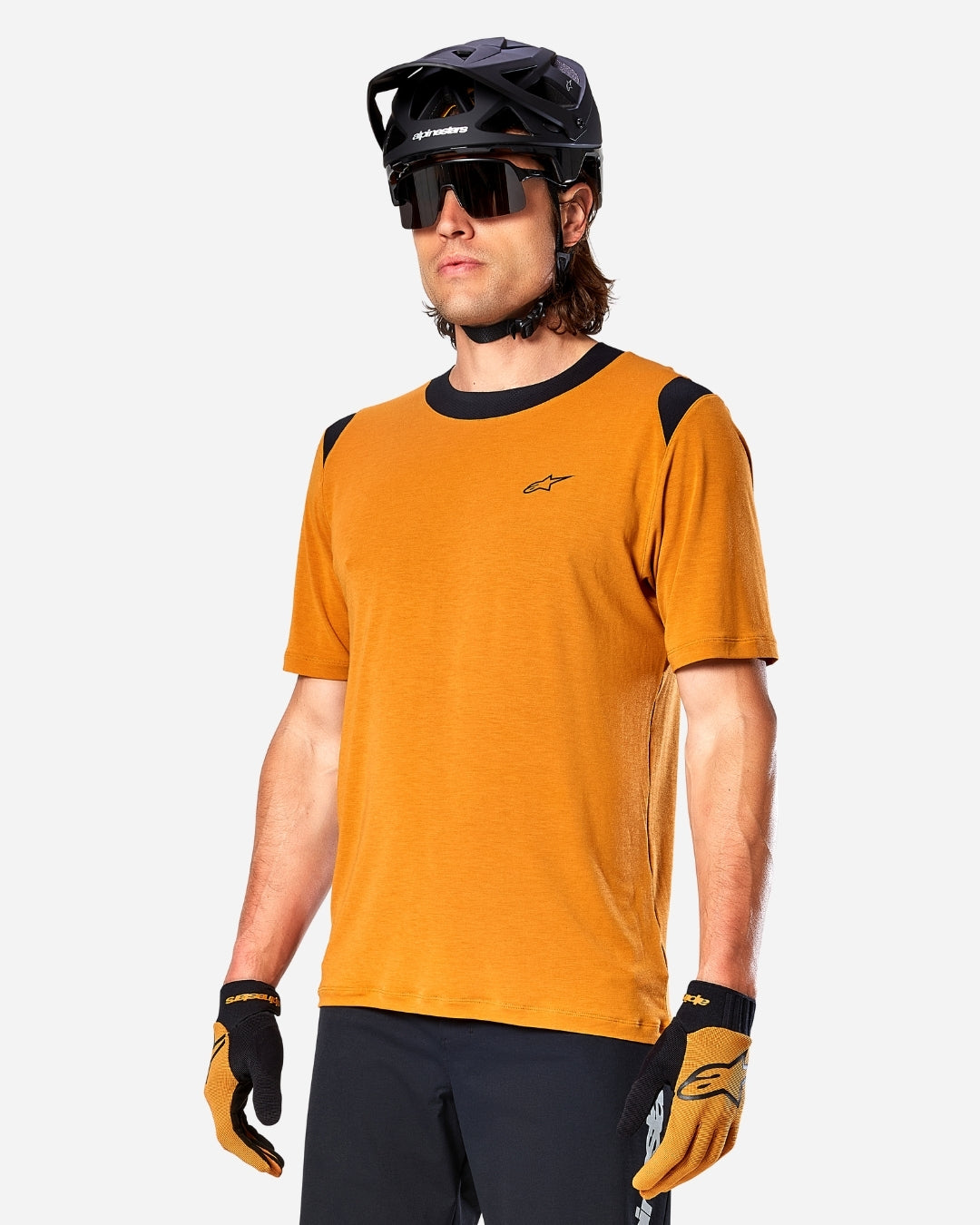 Maillot manches courtes Alpinestars  A-Dura Dri Wool - Or