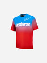 Alpinestars A-Dura Astar Children's Short Sleeve Jersey - Red/Bright Blue