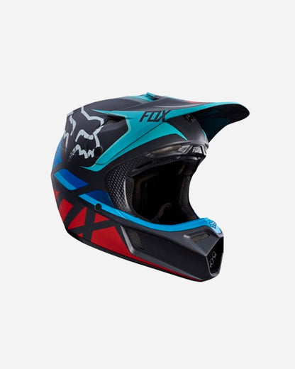 Casco Fox Racing V3 Seca - Grigio/Rosso