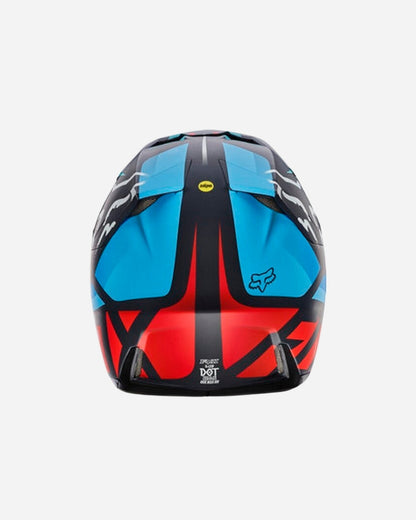 Casco Fox Racing V3 Seca - Grigio/Rosso