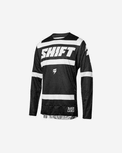 Maillot Shift Racing 3LACK Strike - Noir/Blanc