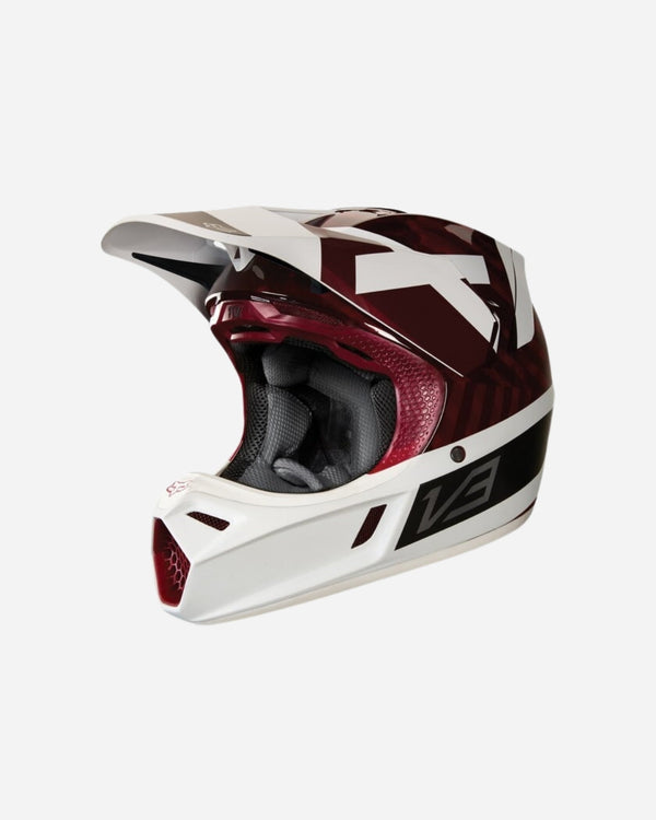 Casco Fox Racing V3 Preest - Rosso scuro