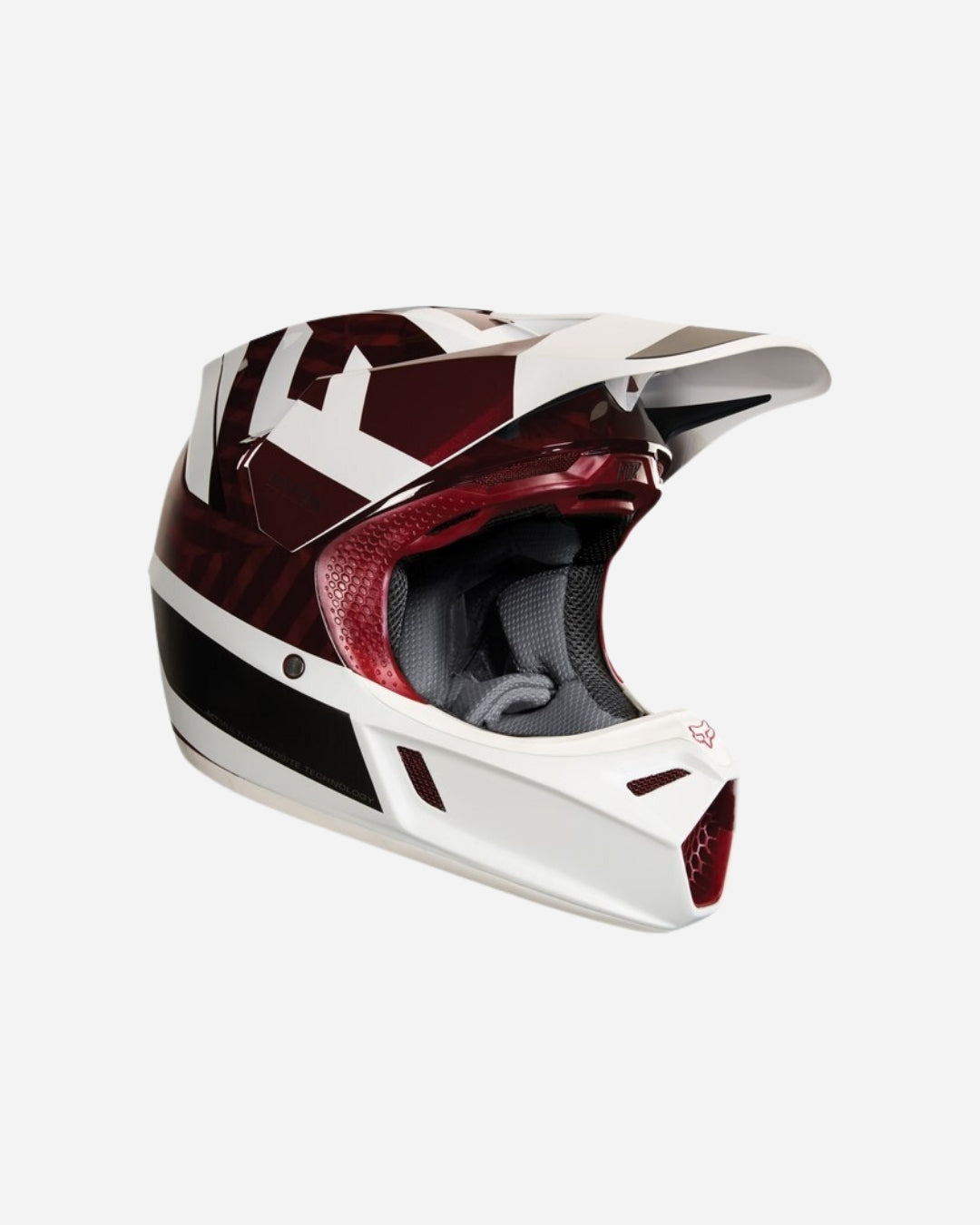 Fox Racing V3 Preest Helmet - Dark Red