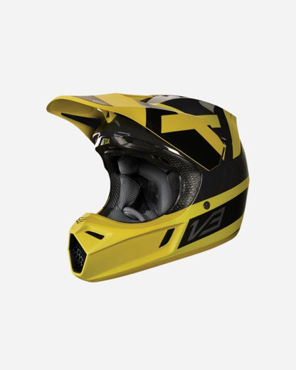 Casque Fox Racing V3 Preest - Jaune foncé