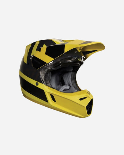 Casque Fox Racing V3 Preest - Jaune foncé