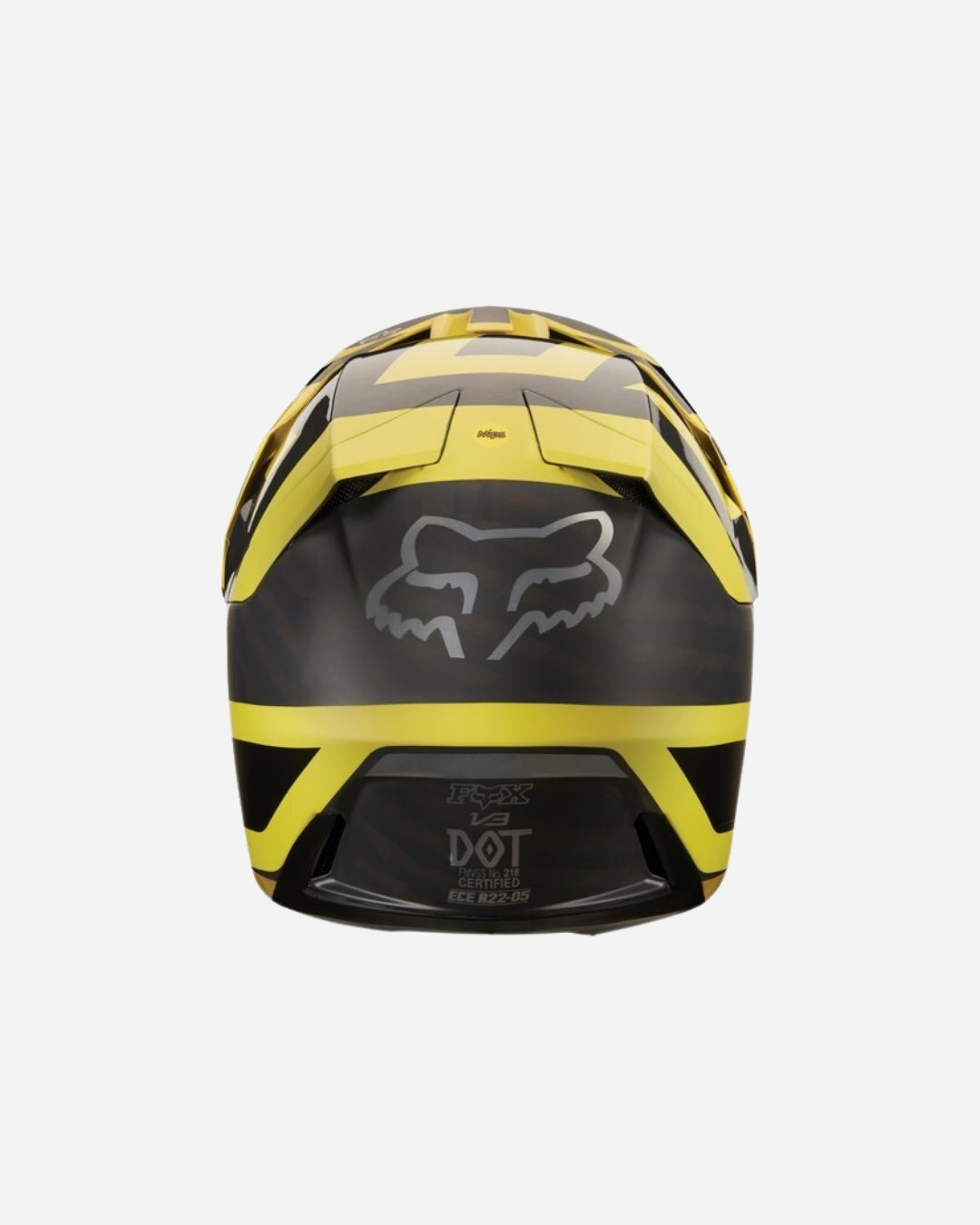 Casque Fox Racing V3 Preest - Jaune foncé