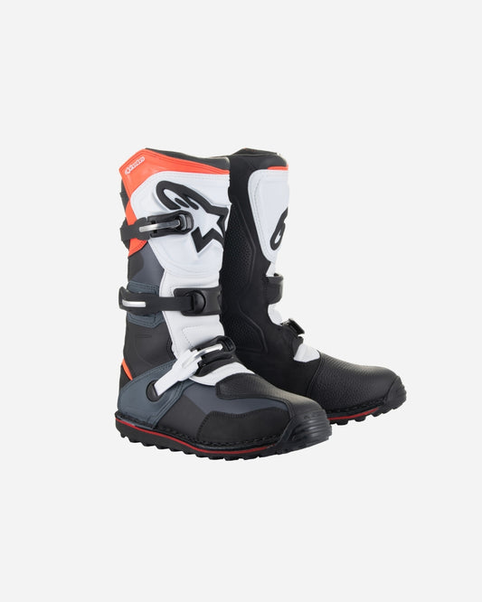 Bottes Alpinestars Tech T - Noir/Gris/Rouge Fluo