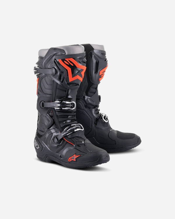 Bottes Alpinestars Tech 10 - Noir/Rouge Fluo
