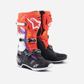 Alpinestars Tech 10 Boots - Black/Fluorescent Red/Fluorescent Orange/White