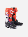 Bottes Alpinestars Tech 10 - Noir/Rouge Fluo/Orange Fluo/Blanc