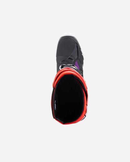 Bottes Alpinestars Tech 10 - Noir/Rouge Fluo/Orange Fluo/Blanc