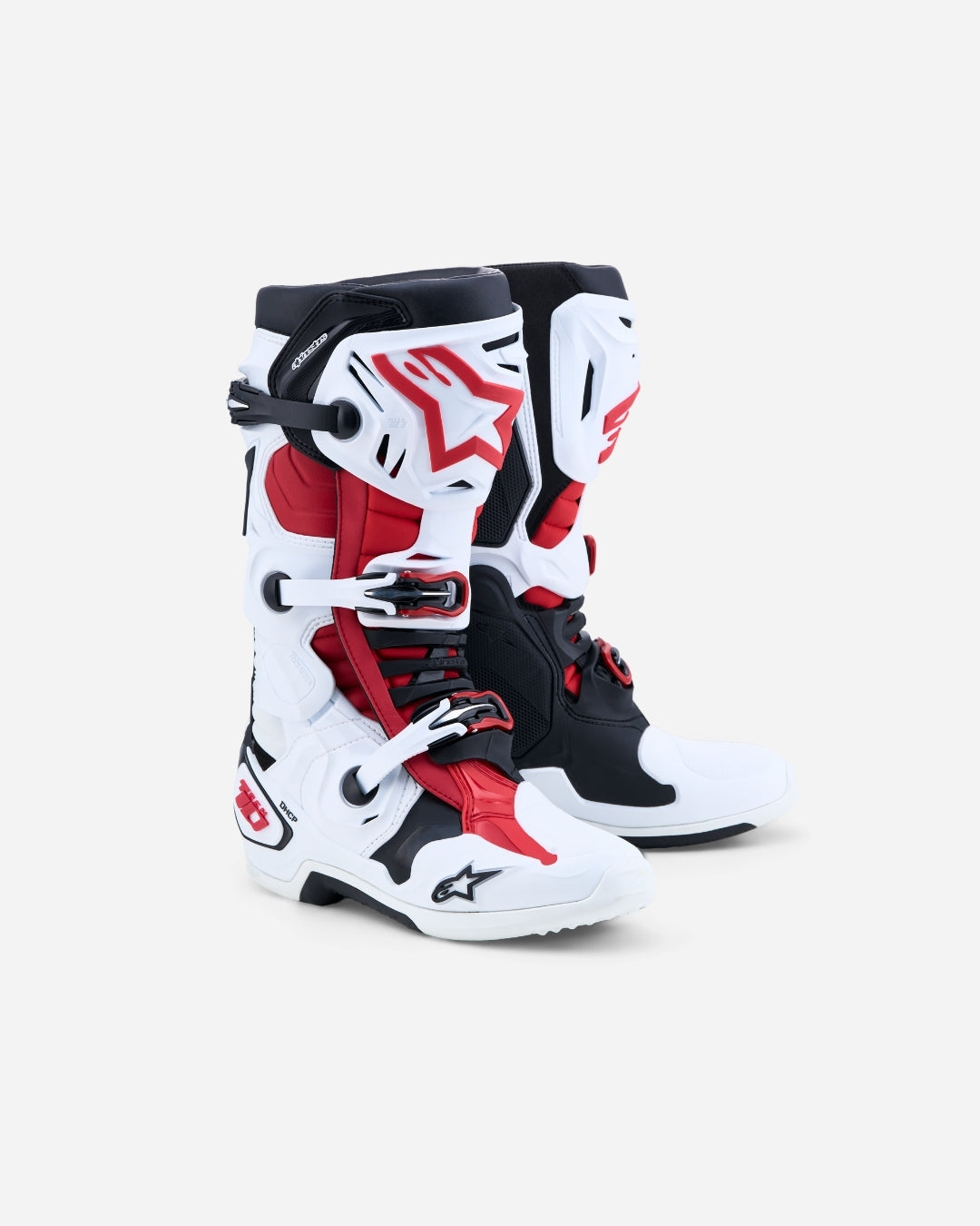 Alpinestars Tech 10 Stiefel - Weiß/Schwarz/Leuchtrot