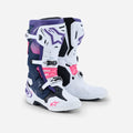 Alpinestars Tech 10 Boots - White/Purple/Navy Blue/Fluorescent Pink