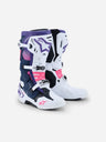 Bottes Alpinestars Tech 10 - Blanc/Violet/Bleu marine/Rose Fluo