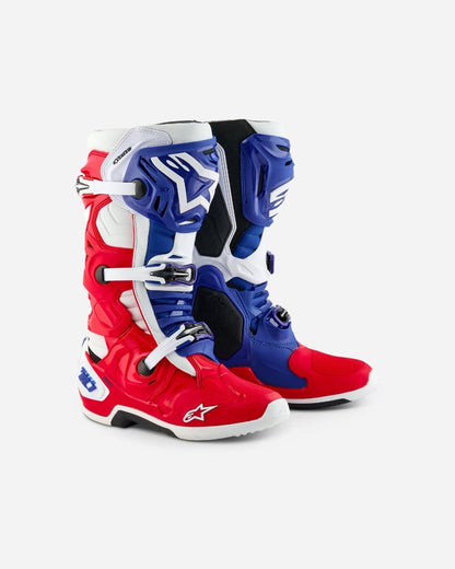 Bottes Alpinestars Bottes Tech 10 Fortitude - Rouge/Blanc/Bleu