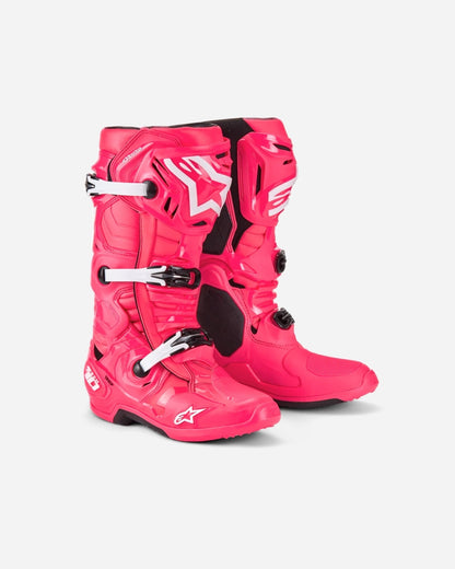 Bottes Alpinestars Tech 10 - Rose diva/Blanc