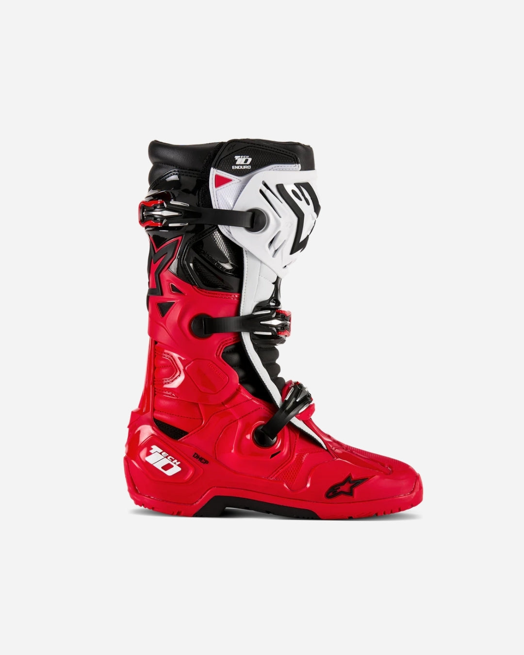 Enduro Alpinestars Tech 10 - Rouge vif/Noir/Blanc