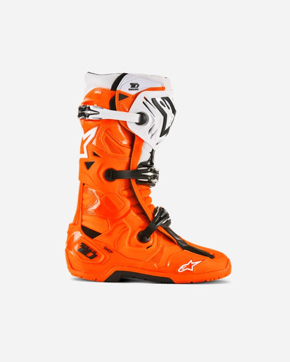 Enduro Alpinestars Tech 10 - Orange Fluo/Noir/Blanc