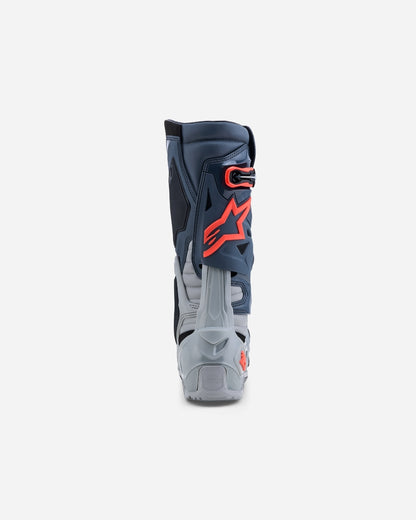 Alpinestars Tech 10 Enduro Stiefel - Mittelgrau/Dunkelgrau/Rot Fluo