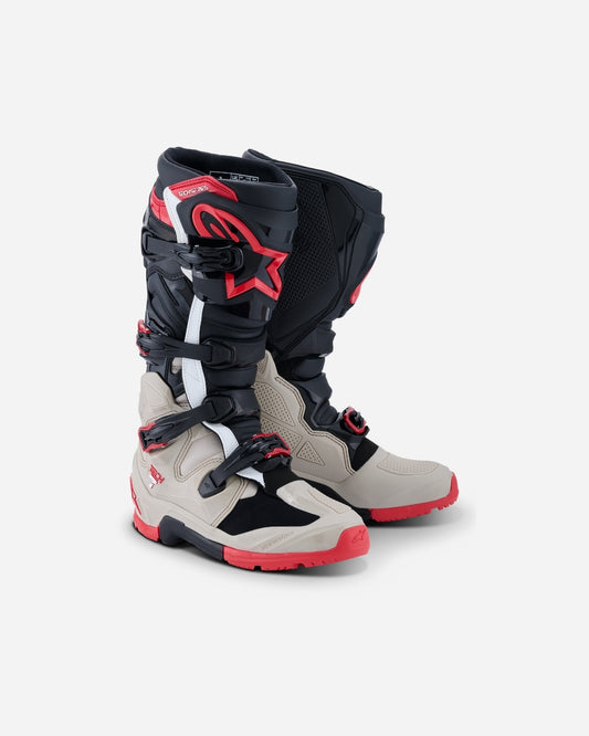 Bottes Enduro Alpinestars Tech 7 - Noir/Gris clair/Rouge vif