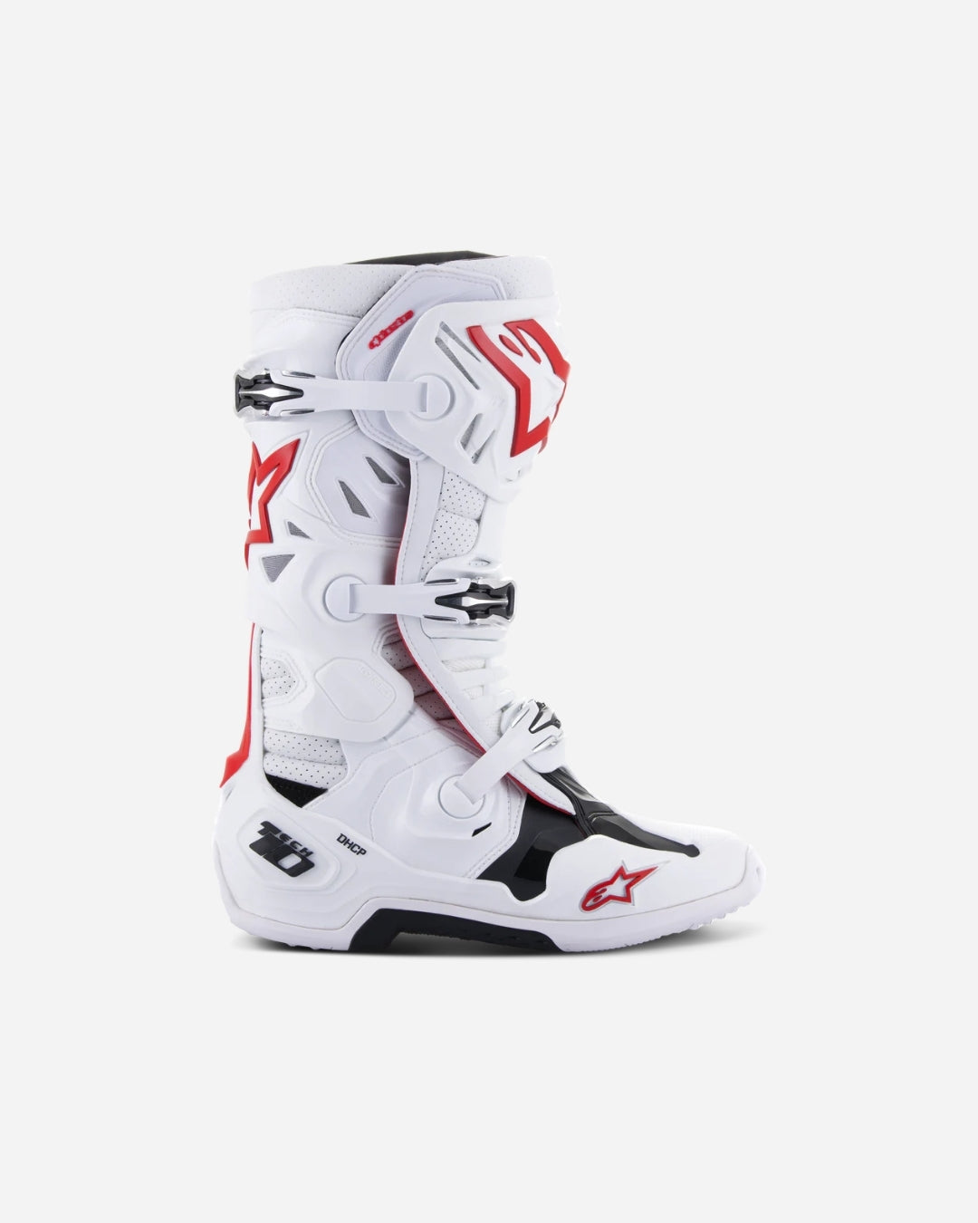 Bottes Alpinestars Tech 10 Supervented - Blanc/Rouge vif