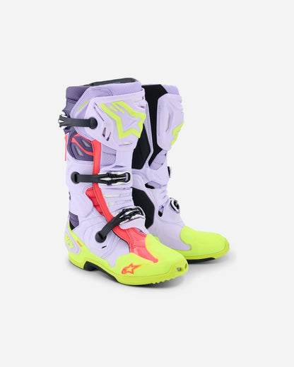 Bottes Alpinestars Tech 10 Supervented - Violet/Jaune Fluo/Noir