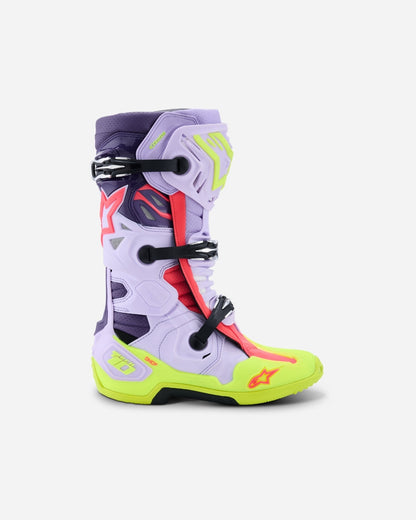 Bottes Alpinestars Tech 10 Supervented - Violet/Jaune Fluo/Noir
