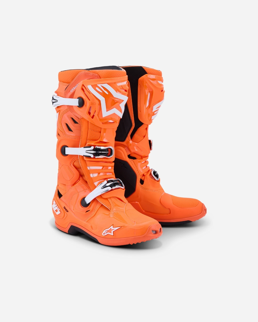 Bottes Alpinestars Tech 10 Supervented - Orange Fluo/Noir/Blanc
