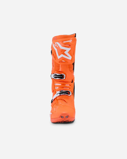 Bottes Alpinestars Tech 10 Supervented - Orange Fluo/Noir/Blanc