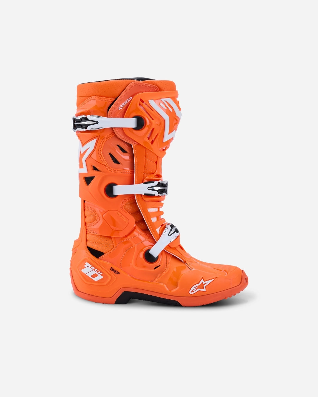 Bottes Alpinestars Tech 10 Supervented - Orange Fluo/Noir/Blanc