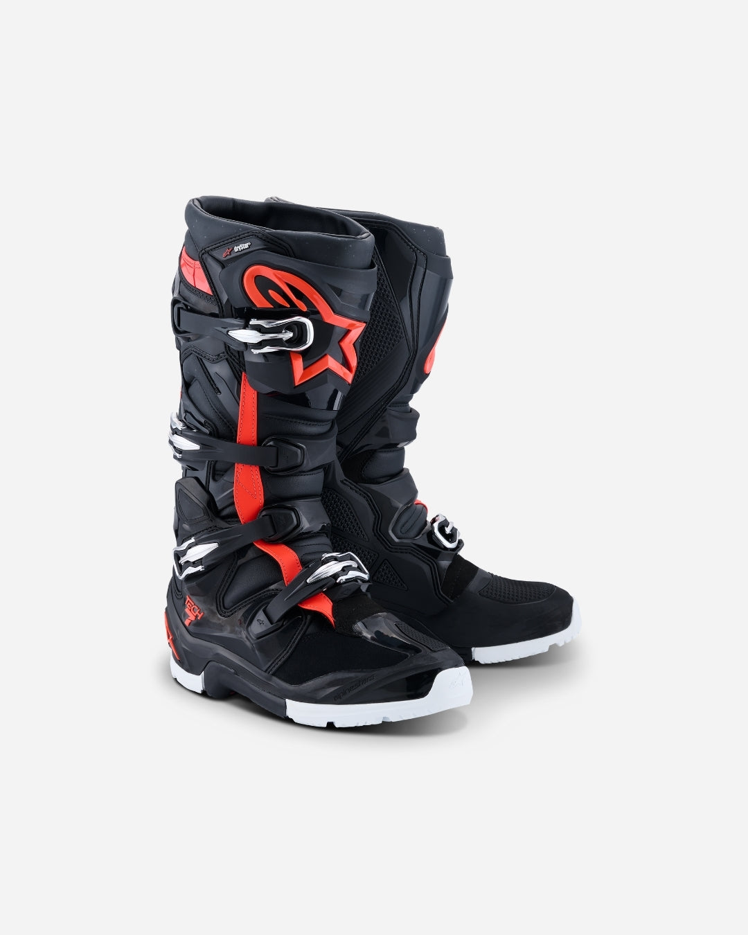 Bottes Enduro Alpinestars Tech 7 - Drystar Noir/Rouge fluo/Blanc