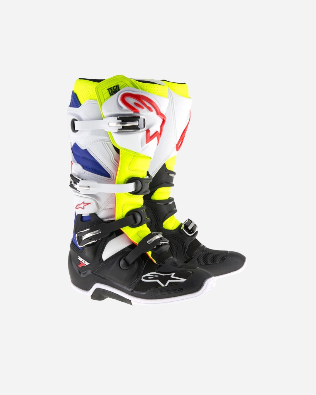 Alpinestars Tech 7 Stiefel – Weiß/Gelb/Blau