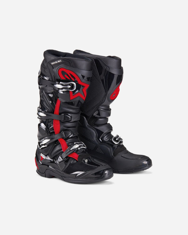 Stivali Alpinestars Tech 7 - Nero/Rosso fluorescente