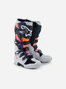 Bottes Alpinestars Tech 7 - Noir/Gris clair/Orange Fluo/Magenta