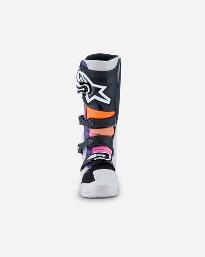 Bottes Alpinestars Tech 7 - Noir/Gris clair/Orange Fluo/Magenta