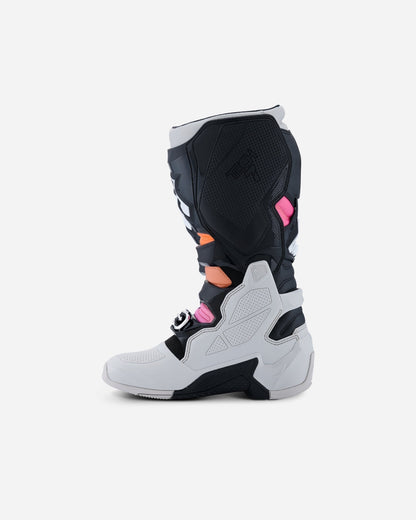 Bottes Alpinestars Tech 7 - Noir/Gris clair/Orange Fluo/Magenta