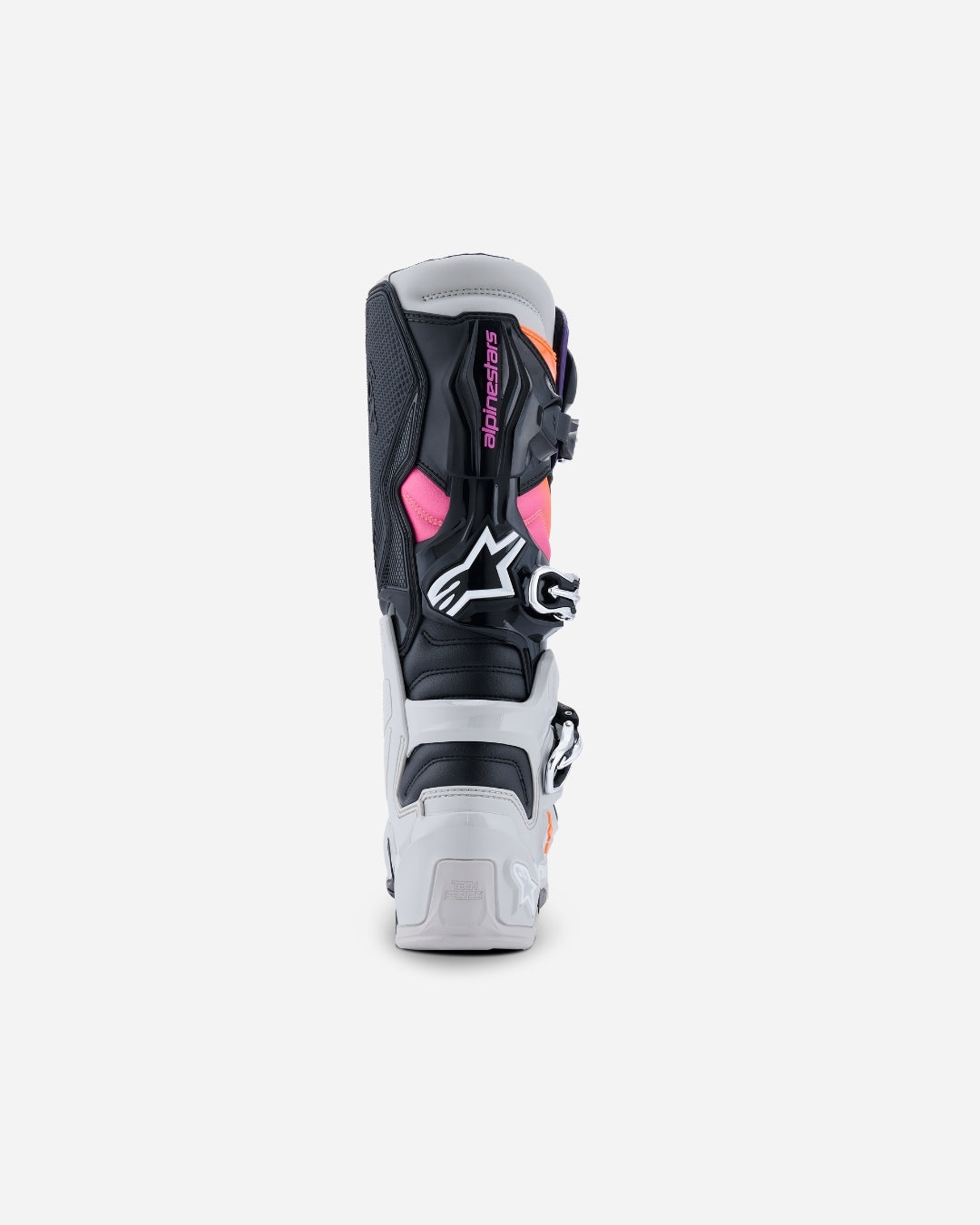 Bottes Alpinestars Tech 7 - Noir/Gris clair/Orange Fluo/Magenta