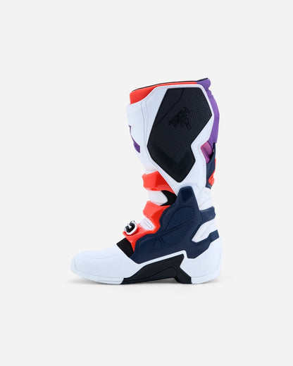 Stivali Alpinestars Tech 7 - Viola/Bianco/Blu Scuro/Rosso Fluo