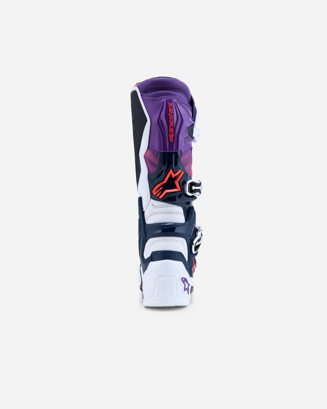Stivali Alpinestars Tech 7 - Viola/Bianco/Blu Scuro/Rosso Fluo