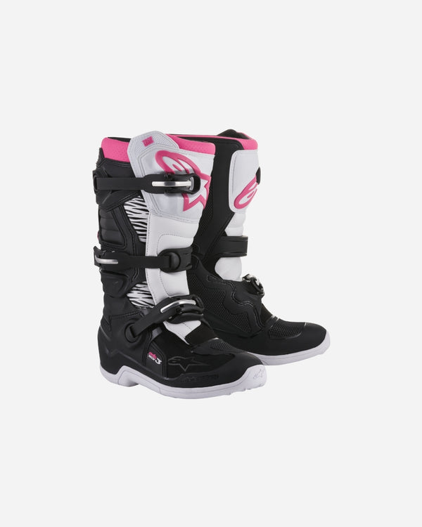 Alpinestars Tech 3 Damenstiefel – Schwarz/Weiß/Rosa