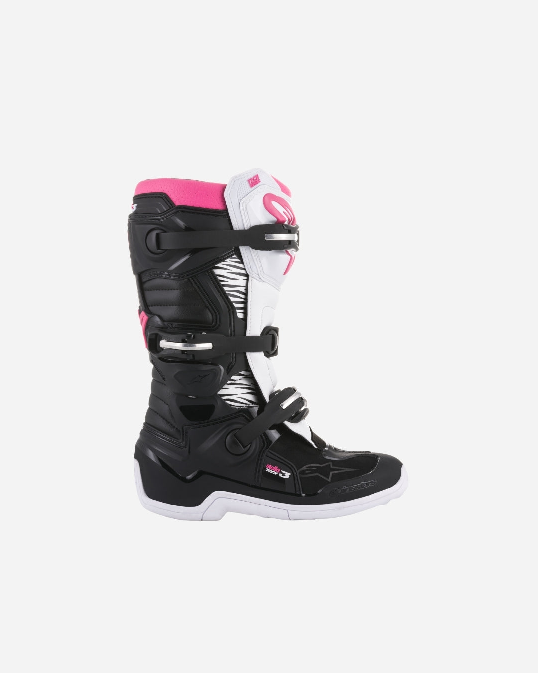 Alpinestars Tech 3 Damenstiefel – Schwarz/Weiß/Rosa