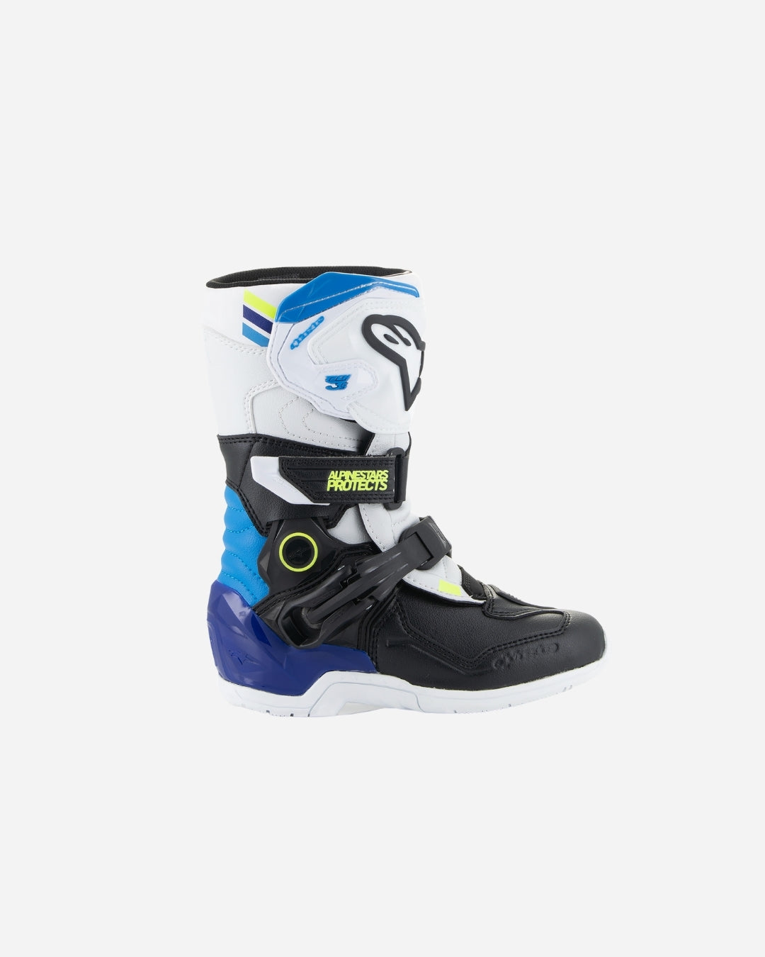 Bottes enfant Alpinestars Tech 3S Youth - Blanc/Noir/Enamel Blue